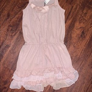 eryn brinie ruffled spaghetti strap dress